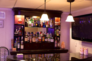 Basement Bar Installation Lynn A basement bar installed in a finished basement in Lynn
