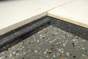 ThermalDry® basement subfloor insulation panel Panel of ThermalDry® Insulated Floor Decking™