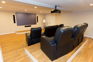 Basement Theater Basement theater installed in